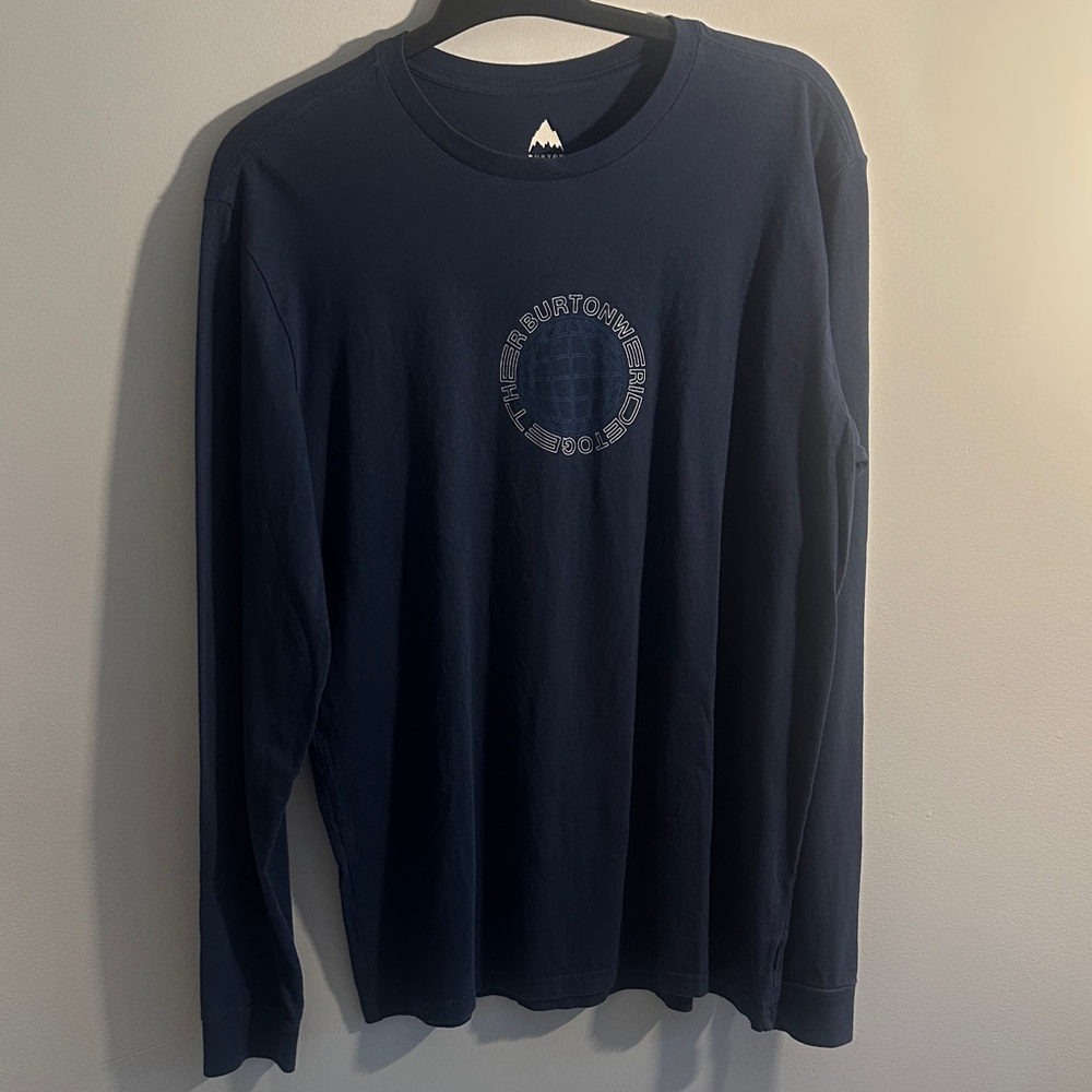 SET OF (2) Burton Long Sleeve Shirts - Dark Blue, Light Purple, Size M, LIKE NEW